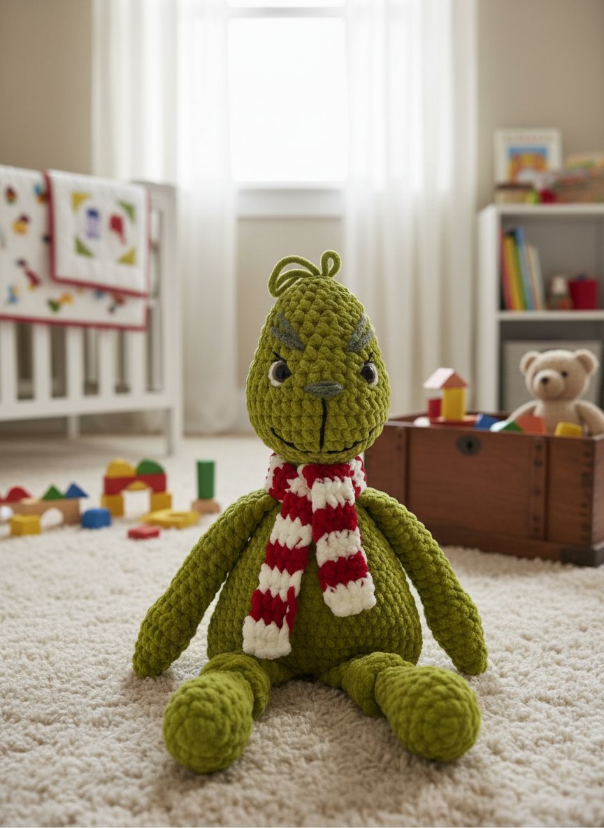 Grinch Knotted Lovey