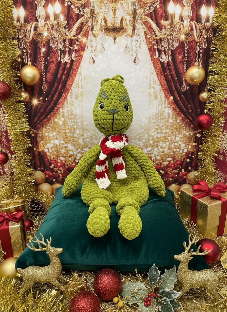 Grinch Knotted Lovey