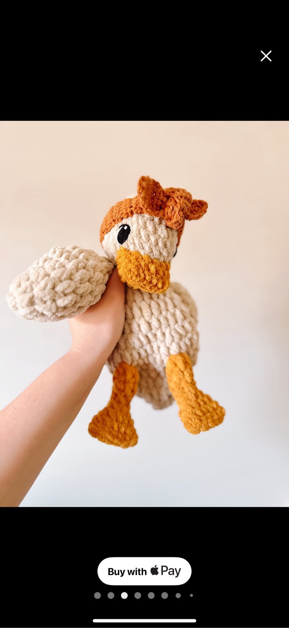 Della Duck Knotted Lovey