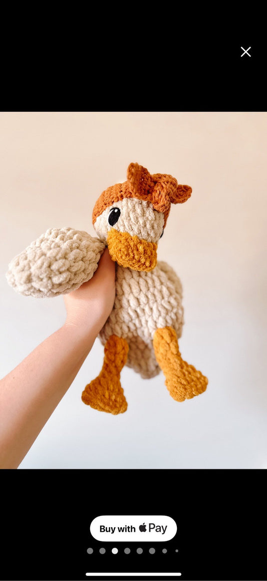 Della Duck Knotted Lovey