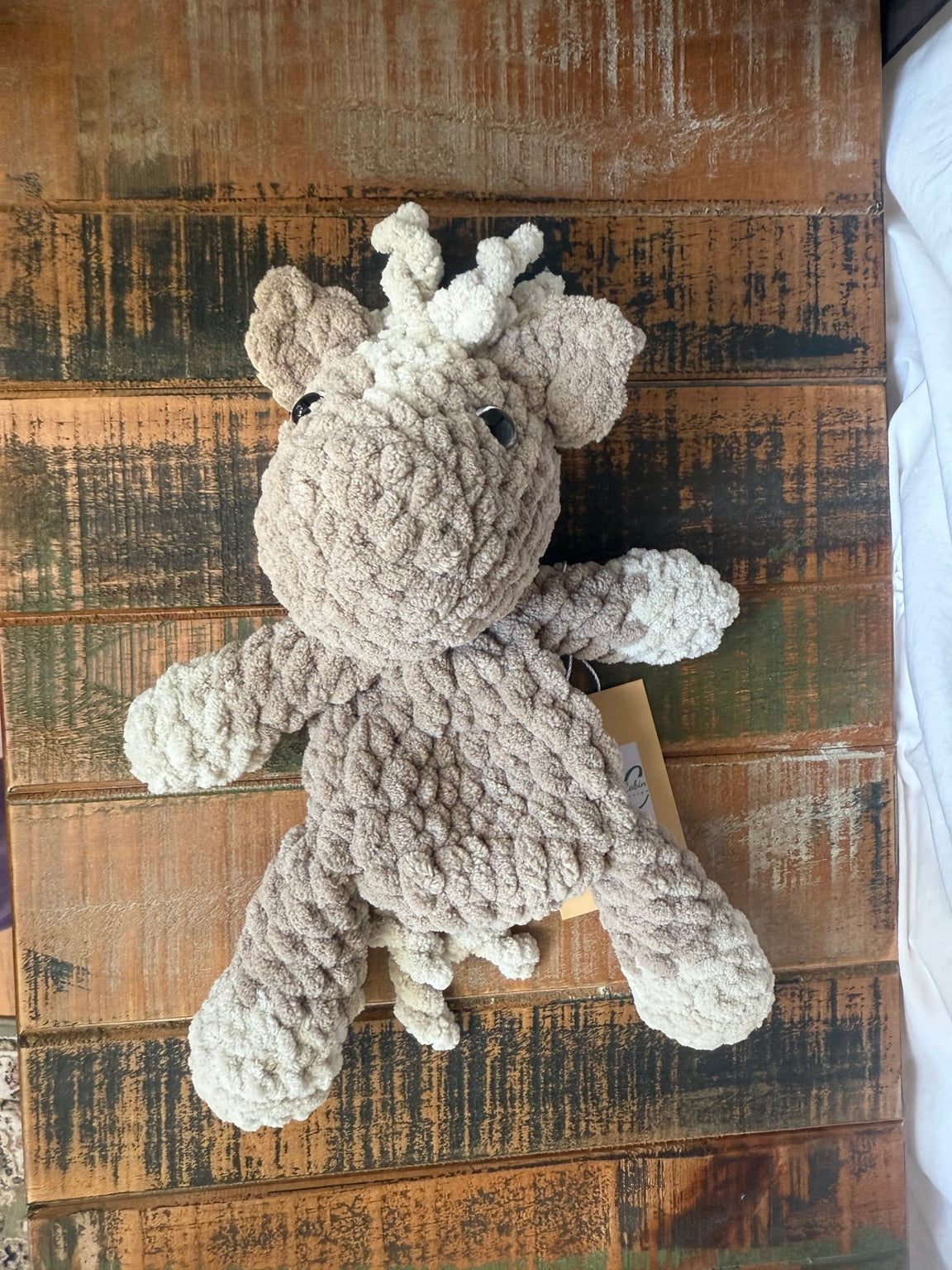 Bitty Pony Snuggler handmade crochet pony full front view