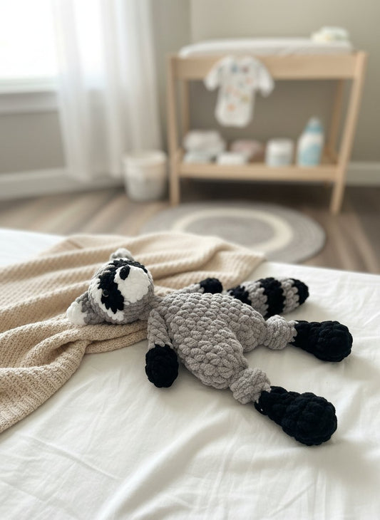Little Raccoon Knotted Lovey
