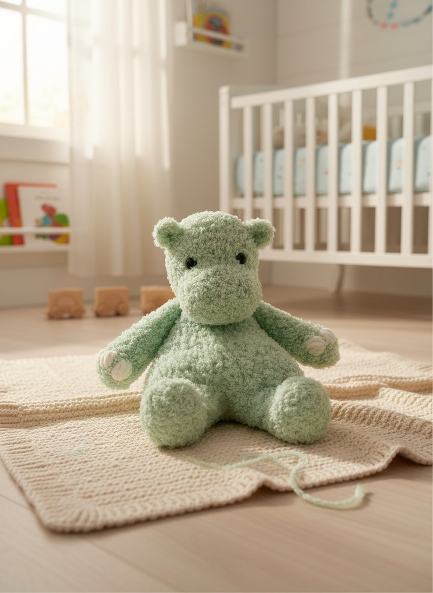 Hippo Knotted Lovey
