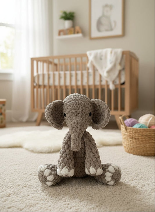 Elephant Knotted Lovey