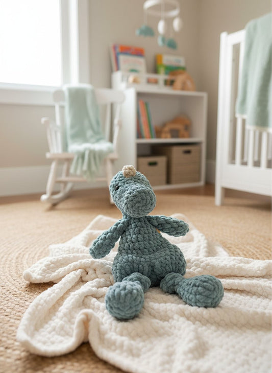 Dino Knotted Lovey