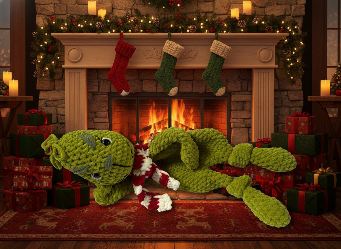 Grinch Knotted Lovey