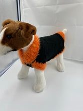 Load image into Gallery viewer, Orange and Black Halloween Dog Sweater
