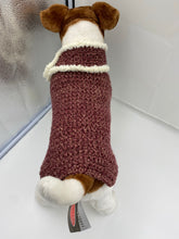 Load image into Gallery viewer, Red Brick Tweed Dog Sweater with Matching Scarf
