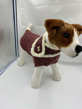Load image into Gallery viewer, Red Brick Tweed Dog Sweater with Matching Scarf
