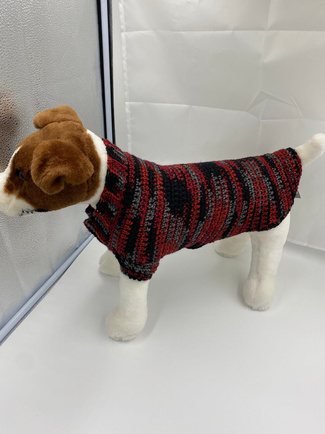Red and Black Plaid Dog Sweater
