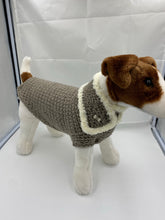 Load image into Gallery viewer, Chocolate Tweed Dog Sweater with Matching Scarf
