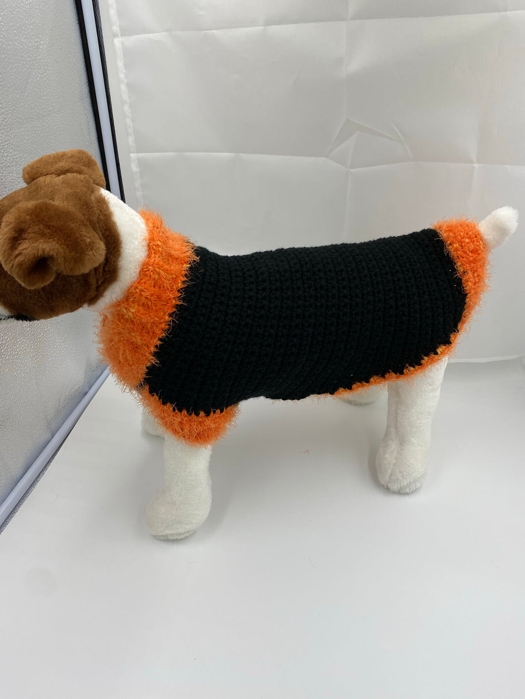 Orange and Black Halloween Dog Sweater