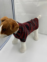 Load image into Gallery viewer, Red and Black Plaid Dog Sweater
